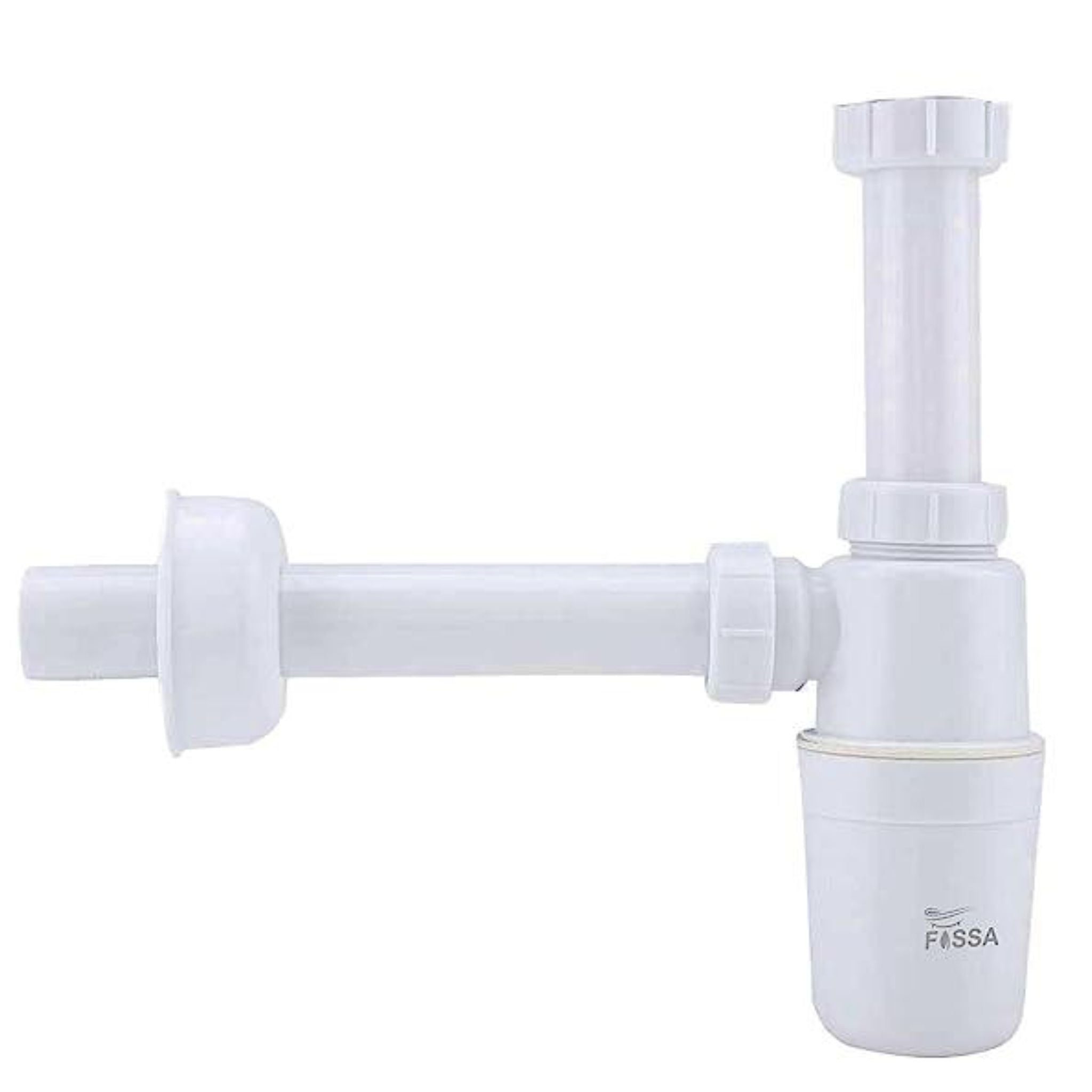 Fossa® ABS Bottle Trap for Wash basins Bottle Trap With Wall Flange and 12 Inches Pipe Round - Fossa Home 