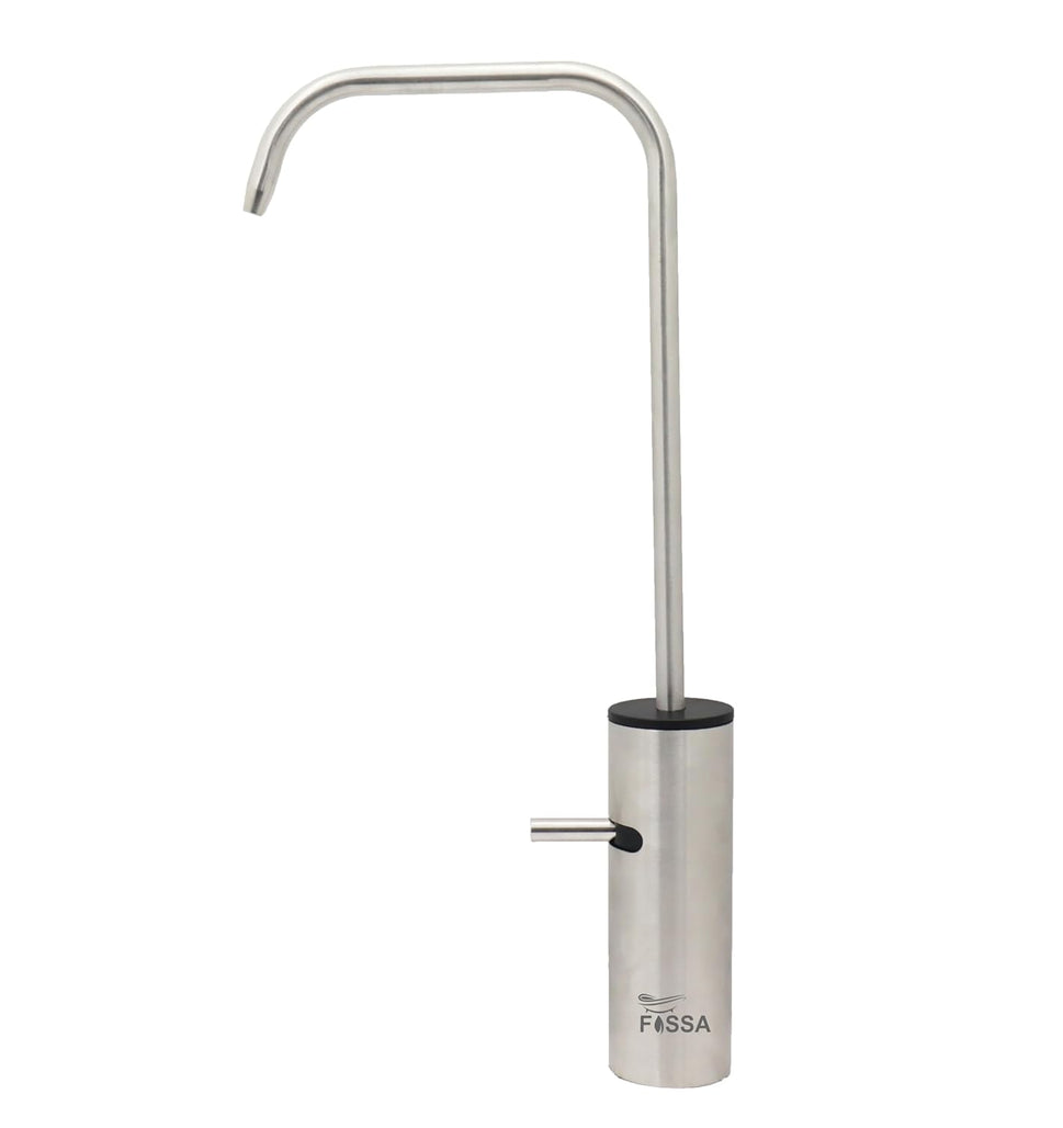 Fossa Opera L Bend RO Tap Kitchen Water Filter Faucet, 100% Lead-Free Drinking Water Faucet Stainless Steel Brushed Nickel Finish (Silver) (Silver)