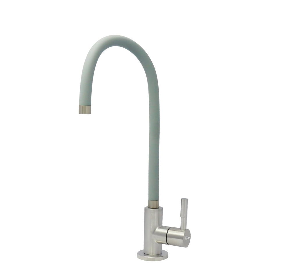 Fossa Stainless Steel RO Tap with Flexible Swivel Spout for Kitchen/Sink/Wash Basin - Matte Finish, Water Filter Faucet, 100% Lead-Free Drinking Water Faucet Stainless Steel Body (Grey)