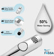 Fossa Italian Health Faucet Bidet Sprayer for Toilet, Handheld Sprayer Cloth Diaper Sprayer Set - ABS (Chrome Finish) | (with Hose Pipe & Hook)