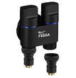 Fossa Shower Diverter Valve,Two Outlets Dual Control Washing Machine Tap Triangular Adapter Valve Spare Parts for Toilet, Bidet, Shower, Sink, (Chrome Finish) Black with Nozzle