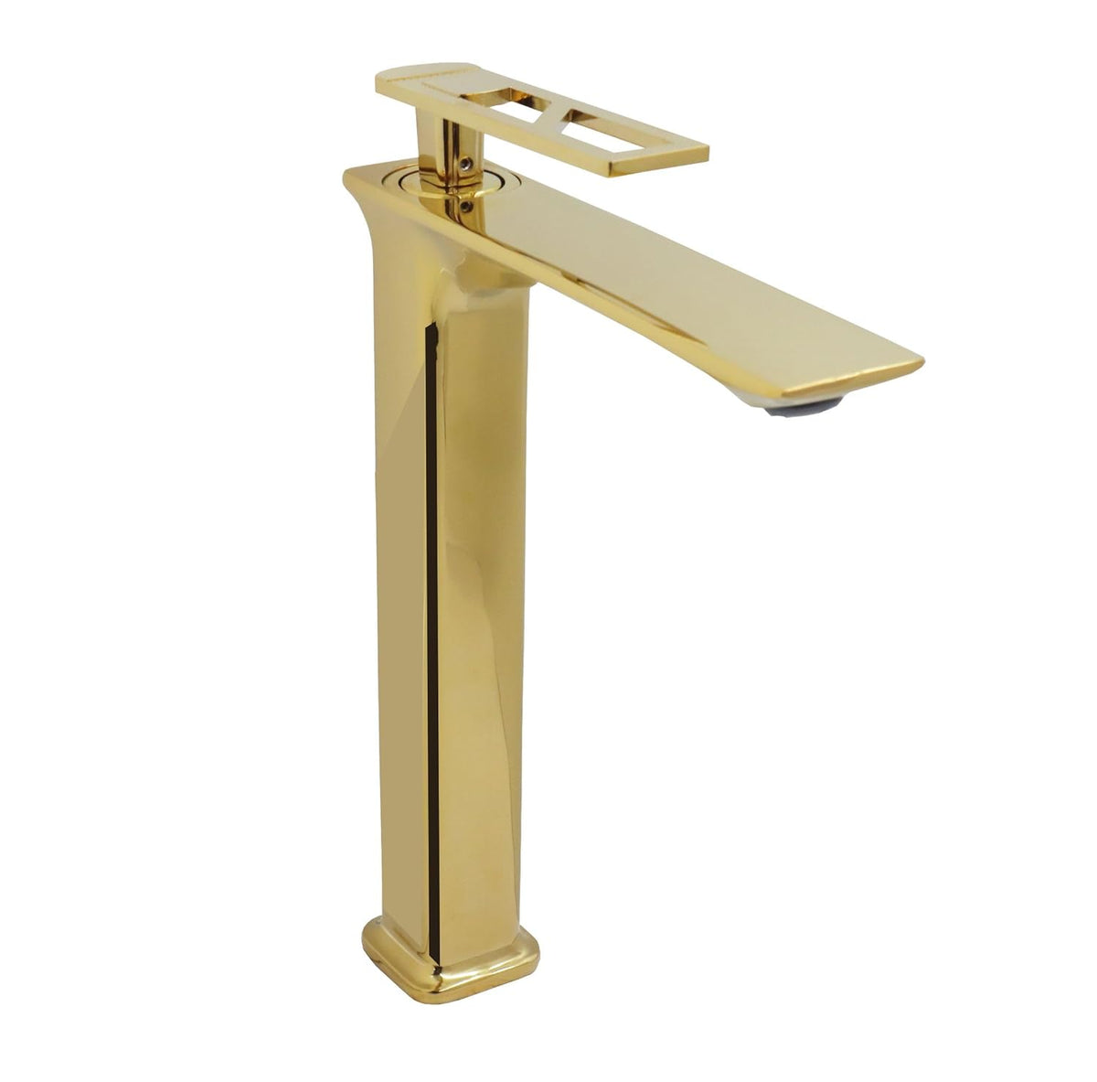 Fossa Classy Extended Body Brass Bathroom Sink Wash Basin Mixer Tap Single Handle Hot & Cold Lavatory Sink Faucet for Living Room & Bathrooms (Gold)