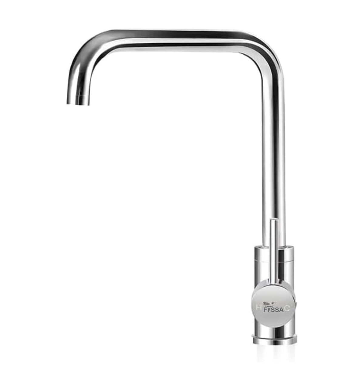 Fossa L Bend Faucet Kitchen Tap, 360° Sink Mixer Taps Spray Head Rotating Faucet Water Aerator for Home Bathroom Laundry, Body Hot and Cold Switch (Chrome Finish)