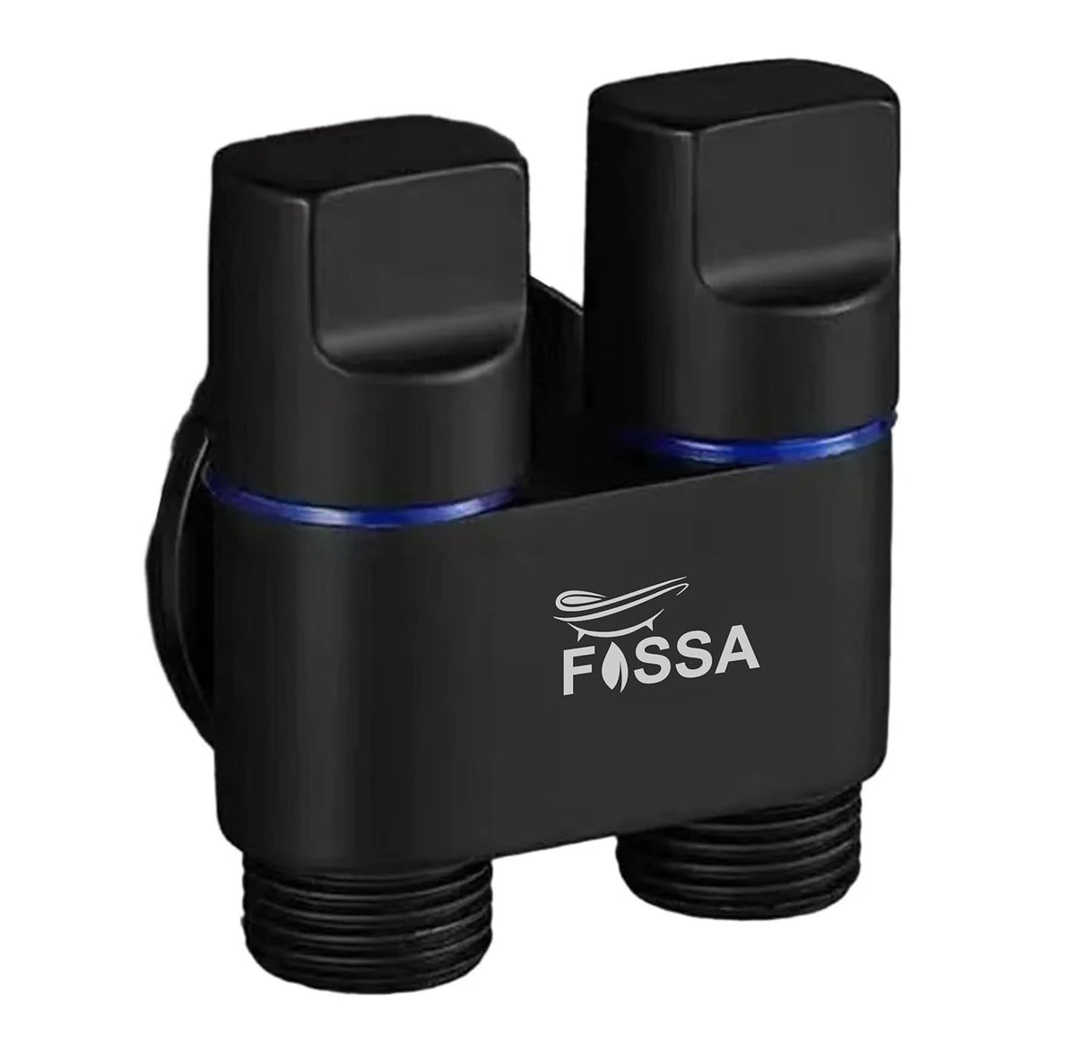 Fossa Shower Diverter Valve,Two Outlets Dual Control Washing Machine Tap Triangular Adapter Valve Spare Parts for Toilet, Bidet, Shower, Sink, (Black)