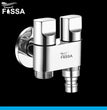 Fossa Shower Diverter Valve,Two Outlets Dual Control Washing Machine Tap Triangular Adapter Valve Spare Parts for Toilet, Bidet, Shower, Sink, (Chrome Finish) with Nozzle