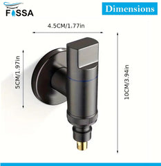 Fossa Laundry Faucet Washing Machine Faucet Water Spigot Outdoor Faucet Handle Hose Faucet Dishwasher Angle Valve (Black)