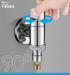 Fossa Laundry Faucet Washing Machine Faucet Water Spigot Outdoor Faucet Handle Hose Faucet Dishwasher Angle Valve (Chrome Finish)