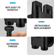 Fossa Shower Diverter Valve,Two Outlets Dual Control Washing Machine Tap Triangular Adapter Valve Spare Parts for Toilet, Bidet, Shower, Sink, (Chrome Finish) Black with Nozzle