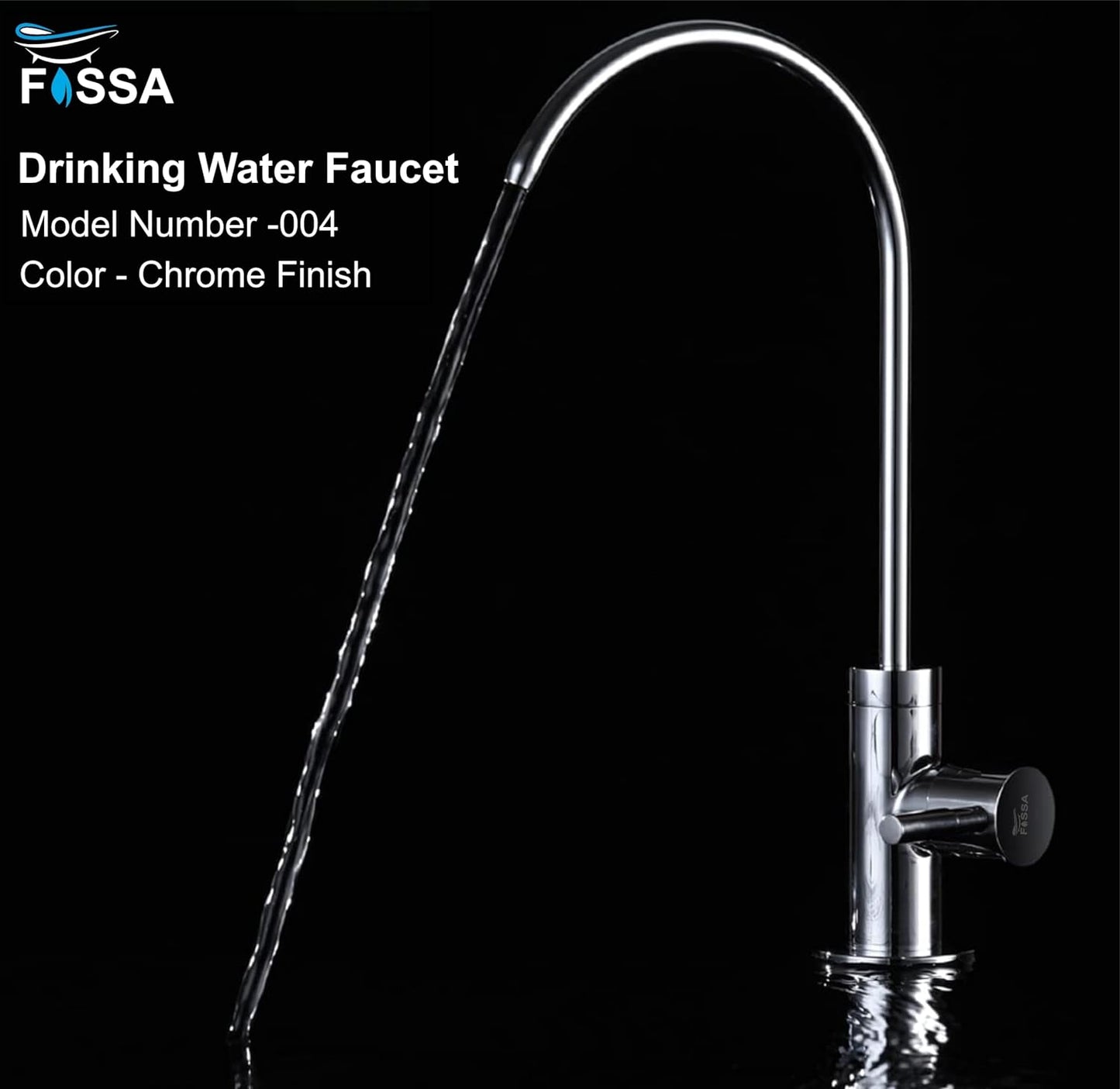 Fossa RO Tap Kitchen Water Filter Faucet, 100% Lead-Free Drinking Water Faucet Stainless Steel 304 Body Chrome Finish (Chrome)