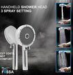 Fossa Wondra Luxury Handheld Shower Head with 3 Spray Setting Modes, Multi-Function, Large Hand Shower with Wall Hook and 1M SS Shower Tube,Handheld Shower for Bathroom (Chrome Finish) No videos