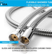 Shower Faucet Hose Pipe 1 mtr - Chrome Finish