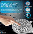 Fossa 5″ High Pressure Hand Shower Head 6-setting - High Flow Even with Low Water Pressure - Hand Held Showerhead Set with 1 Mtr Hose Pipe Stainless Steel (Chrome Finish)