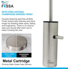 Fossa Opera L Bend RO Tap Kitchen Water Filter Faucet, 100% Lead-Free Drinking Water Faucet Stainless Steel Brushed Nickel Finish (Silver)