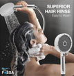 Fossa Wondra Luxury Handheld Shower Head with 3 Spray Setting Modes, Multi-Function, Large Hand Shower with Wall Hook and 1M SS Shower Tube,Handheld Shower for Bathroom (Chrome Finish) No videos