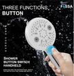 Fossa Panda Luxury Handheld Shower Head with 5 Spray Setting Modes, Multi-Function, Large Hand Shower with Wall Hook and 1M SS Shower Tube,Handheld Shower for Bathroom (Chrome Finish)