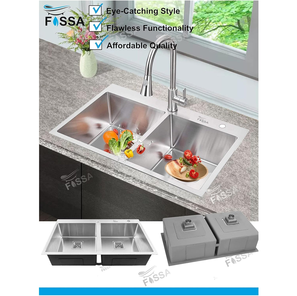 Stainless steel kitchen sink 