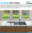 FOSSA 37"x18"x10" Single Bowl With Drain Board 304 Grade Handmade Kitchen Sink Silver Fossa Home