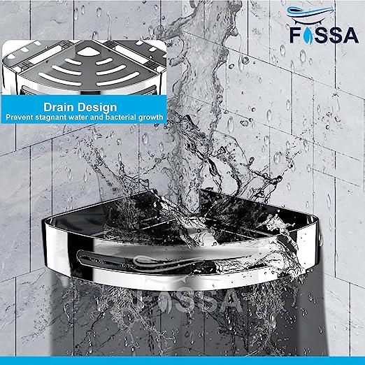 FOSSA Bathroom Shelf, Rustproof Corner Shower Caddy for Bathroom Kitchen Organizer, 304 Stainless Steel (Triangle,1 Packs) (Chrome) - Fossa Home 