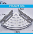FOSSA Bathroom Shelf, Rustproof Corner Shower Caddy for Bathroom Kitchen Organizer, 304 Stainless Steel (Triangle,1 Packs) (Chrome) - Fossa Home 