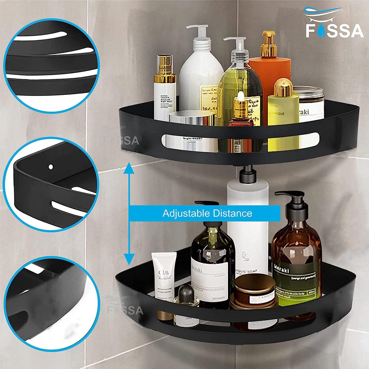 FOSSA Bathroom Shelf, Rustproof Corner Shower Caddy for Bathroom Kitchen Organizer, 304 Stainless Steel (Triangle,1 Packs) - Fossa Home 