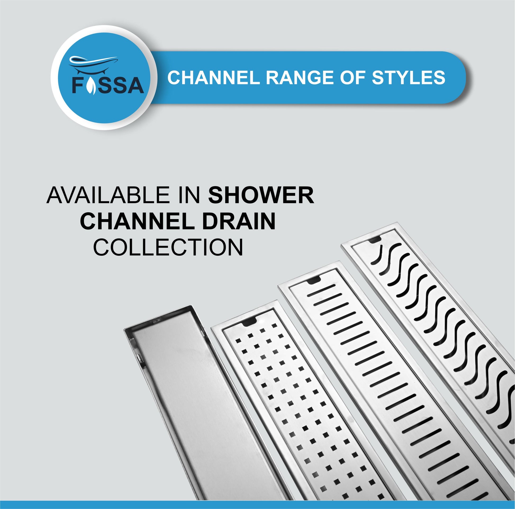 Fossa 12"x4" Shower Wave Brushed Drain Side Hole Rectangular Floor Drain Fossa Home