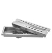 Fossa 12"x4" Shower Wave Brushed Drain Side Hole Rectangular Floor Drain Fossa Home