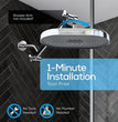 Fossa 14 inch Rain Shower Head Rectangle- Wide Coverage Rainfall Style Water Spray - Adjustable Showerhead - Fossa Home 