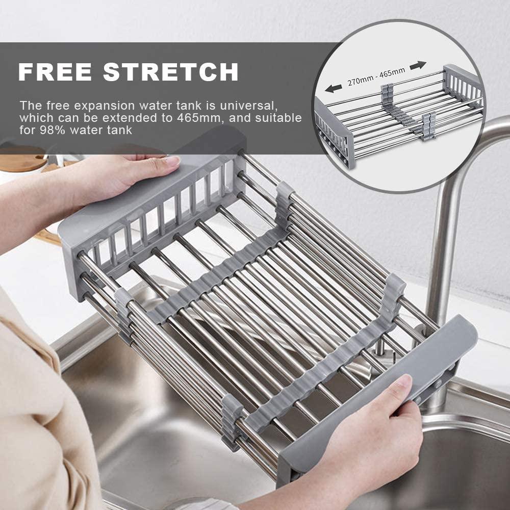 Fossa Sink Strainer Drain Telescopic Drain Basket with Adjustable Kitchen Drain Basket (18Inch) - Fossa Home 