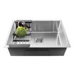 Fossa 27"x20"x10" Single Bowl SS-304 Grade Stainless Steel Handmade Kitchen Sink Fossa Home