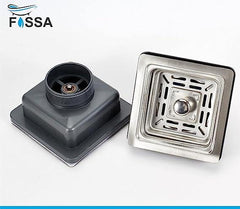 Fossa 3.5 Inch Stainless Steel Kitchen Sink Coupling/Basket Square Strainer, Kitchen Sink Strainer with Removable Waste Basket/Strainer Assembly - Fossa Home 