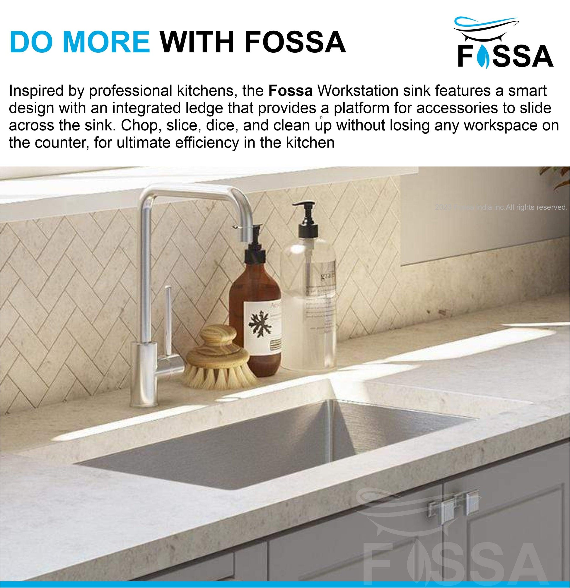 Fossa 30"x18"x10" Single Bowl Stainless Steel Handmade Kitchen Sink Matte Finish - Fossa Home 