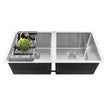 Fossa 32"x18"x10" Double Bowl SS-304 Grade Stainless Steel Handmade Kitchen Sink Fossa Home