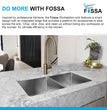 Fossa 32"x18"x10" Double Bowl SS-304 Grade Stainless Steel Handmade Kitchen Sink Fossa Home