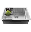 Fossa 32"x20"x10" Inch Single Bowl Premium Stainless Steel Handmade Kitchen Sink Silver