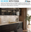 Fossa 37"x18"x10" Single Bowl With Drain Board Premium Handmade Kitchen Sink Gold Fossa Home