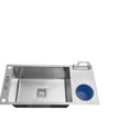 Fossa 37"x18"x10" Single Bowl With Dustbin Stainless Steel Handmade Kitchen Sink Matte Finish - Fossa Home 