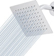 Fossa 4"X4" Inch Rain Shower - Square High Pressure Shower Head Made of 304 Stainless Steel Chrome Finish ( With Arm Set 9" Inch ) Fossa Home