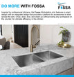 Fossa 40"x18"x10" Double Bowl Stainless Steel Handmade Kitchen Sink Matte Finish - Fossa Home 