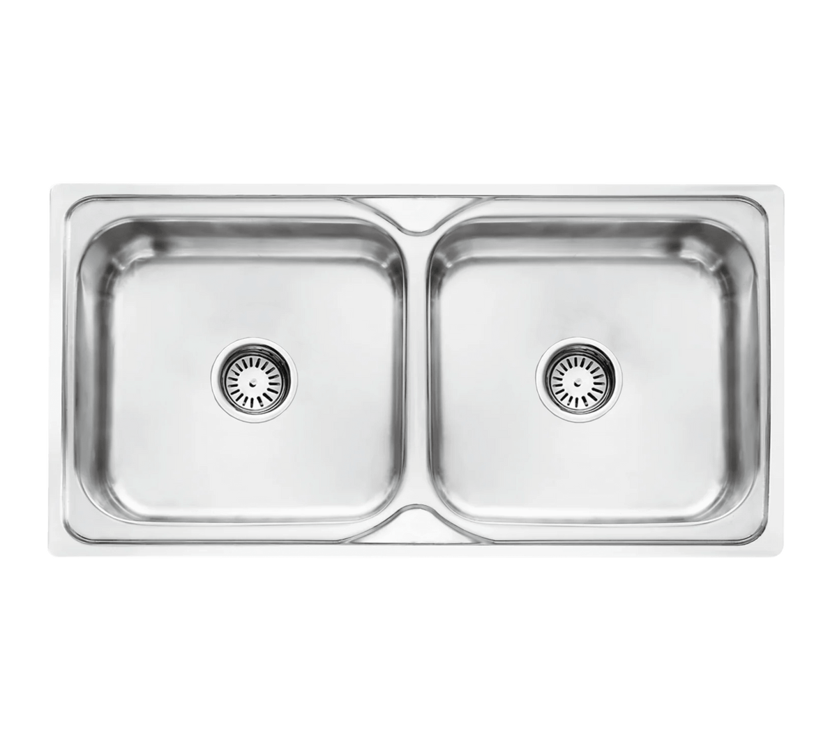 Fossa 45"x20"x8" Double Bowl Stainless Steel Kitchen Sink With SS Square Coupling Glossy Finish - Fossa Home 