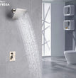 Fossa 4X4 Inch Rain Shower - Fossa Square High Pressure Shower Head Made of 304 Stainless Steel (Chrome Finish) Fossa Home