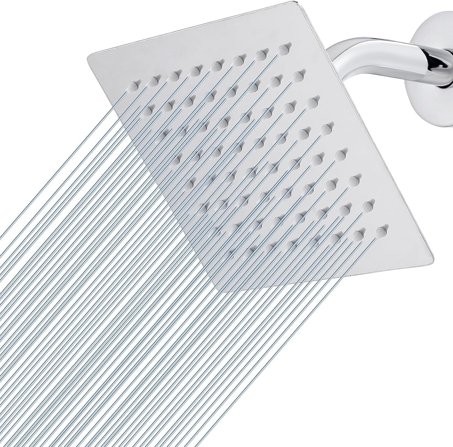 Fossa 4X4 Inch Rain Shower - Fossa Square High Pressure Shower Head Made of 304 Stainless Steel (Chrome Finish) Fossa Home