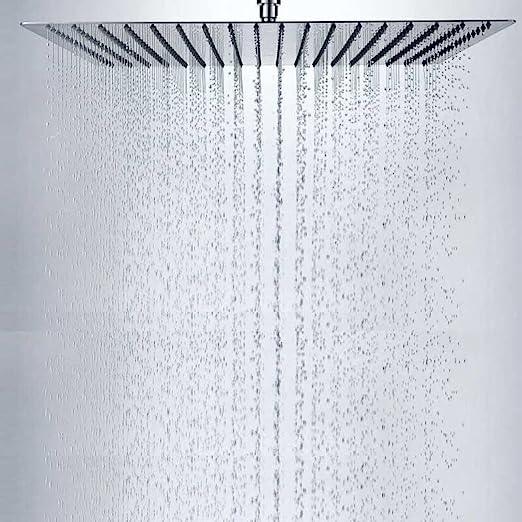 Fossa 4x4 Rain Overhead Shower Square 304 Stainless Steel Rain Showers Overhead Wall Mounted, Without Arm UOHS-001 - Fossa Home 