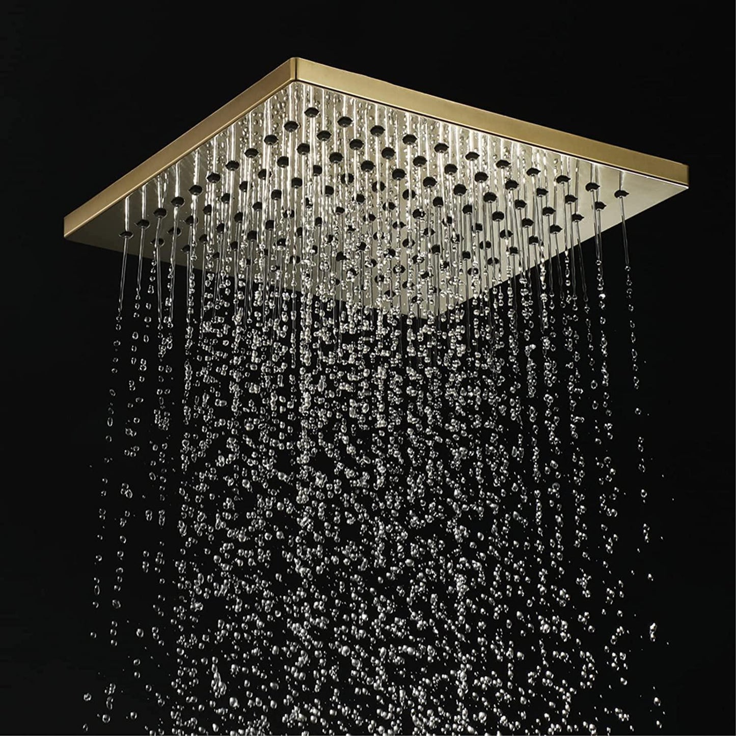 Fossa 6 Inch Rainfall Shower Head Fixed Shower Head 304 Stainless Steel Rain Showers Overhead Wall Mounted, (Gold) - Fossa Home 