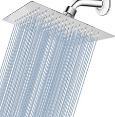 Fossa 6X6 Inch Rain Shower - Fossa Square High Pressure Shower Head Made of 304 Stainless Steel (Chrome Finish) Fossa Home