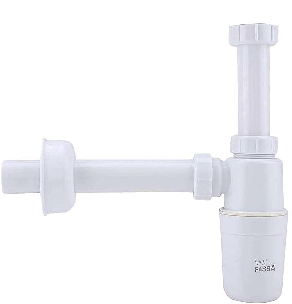 Fossa® ABS Bottle Trap for Wash basins Bottle Trap With Wall Flange and 12 Inches Pipe Round - Fossa Home 