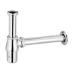 Fossa Brass Bottle Trap for Wash basins | Bottle Trap With Wall Flange and 12 Inches Pipe | Chrome Finish - Fossa Home 