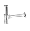 Fossa Brass Bottle Trap for Wash basins | Bottle Trap With Wall Flange and 12 Inches Pipe | Chrome Finish