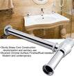 Fossa Brass Bottle Trap for Wash basins | Bottle Trap With Wall Flange and 12 Inches Pipe | Chrome Finish - Fossa Home 