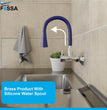 Fossa Brass Sink Cock with Dual Flow Kitchen Faucet with Flexible Swivel Spout (Blue) - Fossa Home 