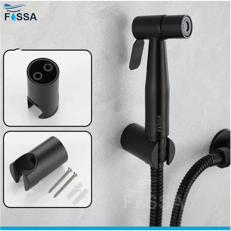 Fossa Hand Held Bidet Sprayer Premium Stainless Steel Sprayer Shattaf - Bidet Spray Head for Toilet, Hand Bidet Sprayer for Toilet Black - Fossa Home 